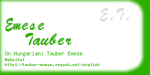 emese tauber business card